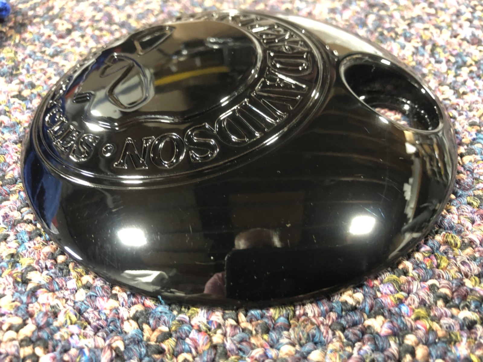 Harley WILLIE G. SKULL Fuel Tank Console Street Glide FL BLACK GLOSS POWDER COAT