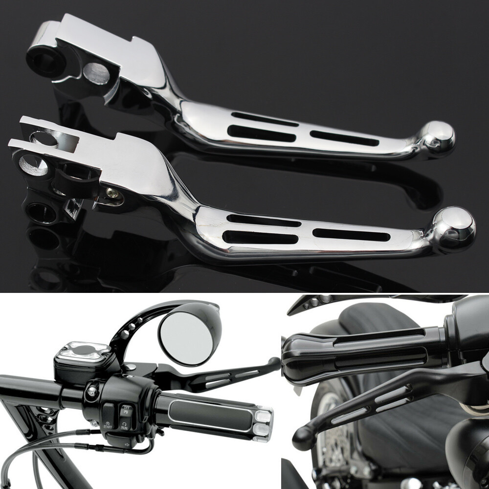 Chrome Left Right Clutch Brake Lever for Harley Roadking Softail Dana Sportster