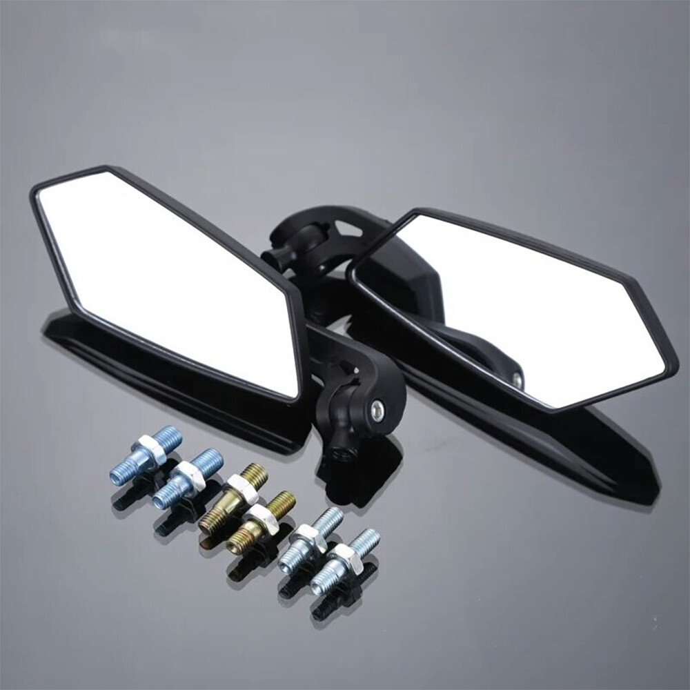 Motorcycle Rearview Side Mirrors Wing 8mm/10mm Universal For Sport Bike Scooter