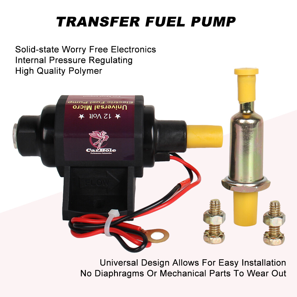 Low Pressure 2-3.5PSI 12 Universal Micro Electric Fuel Pump 42S Polymer Gasoline