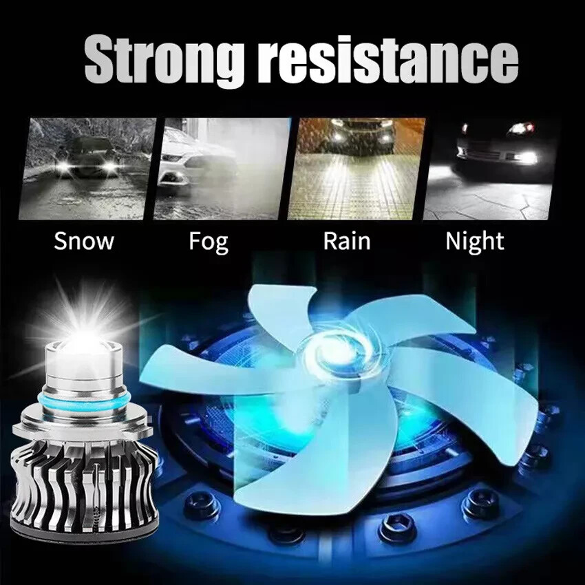 6000K 2X H11 yellow LED Laser Headlight Bulb Projector Lens AUTO Fog Light Lamp