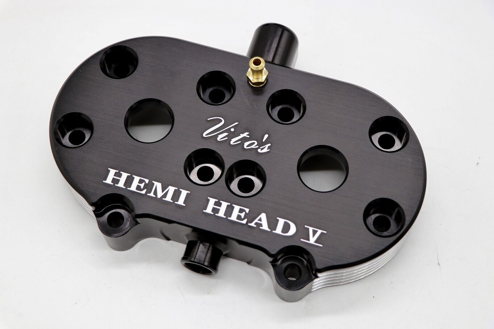 Vito’s HEMI HEAD billet aluminum + cool head nuts o-ring kit Banshee 87-06 BLACK