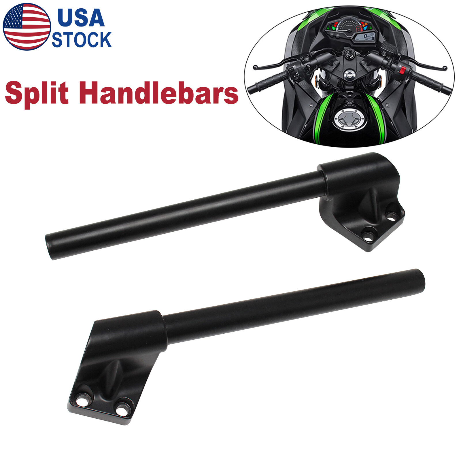 Split Handlebar For KAWASAKI Ninja 300/300R 13-17 Ninja 250/250R EX250 08-12