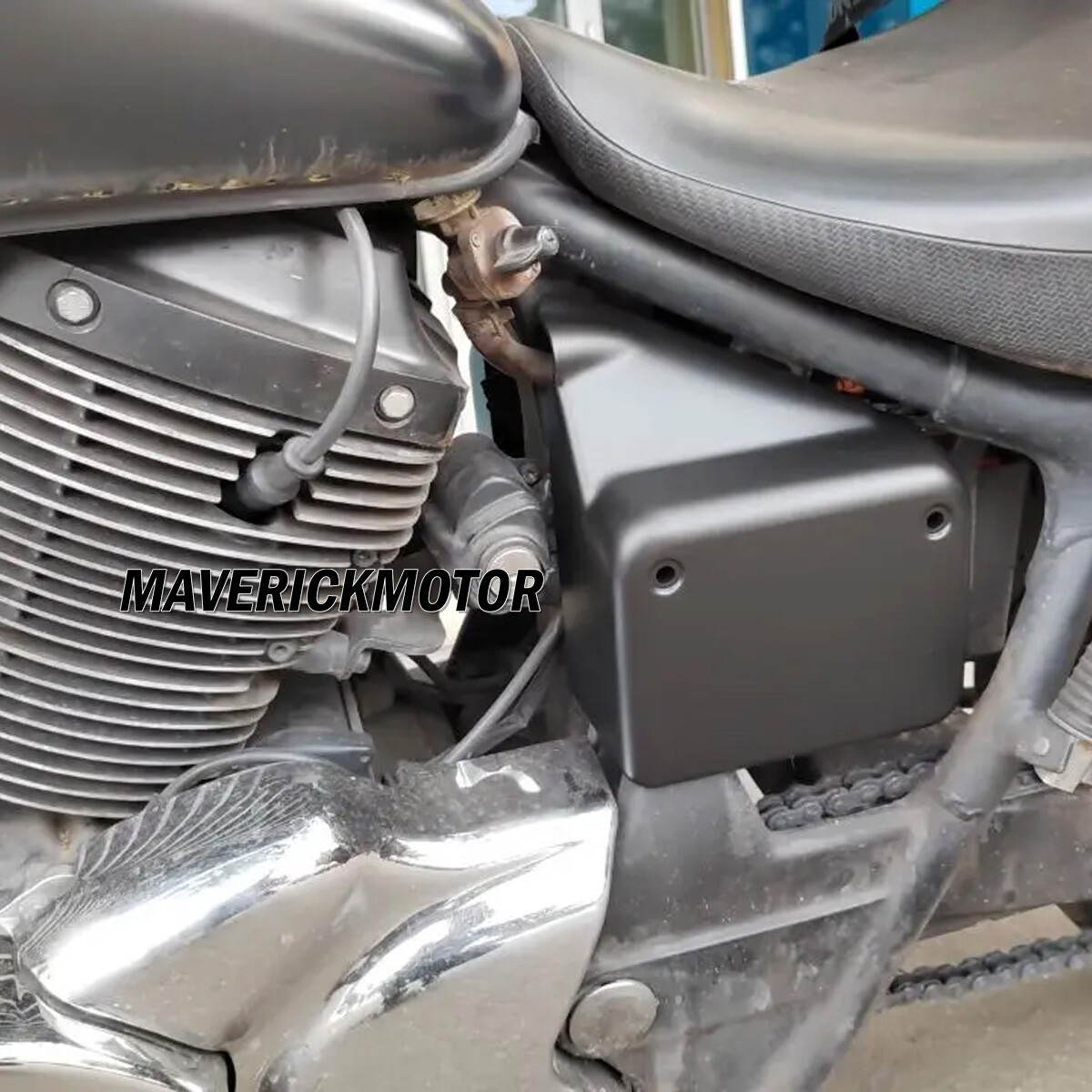 Side Battery Covers For Honda Shadow Spirit VT 750 750DC 2000 – 2009 Black Widow