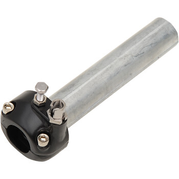 British Style Single Cable Pull Motorcycle Throttle Assembly Tube Black 7/8″