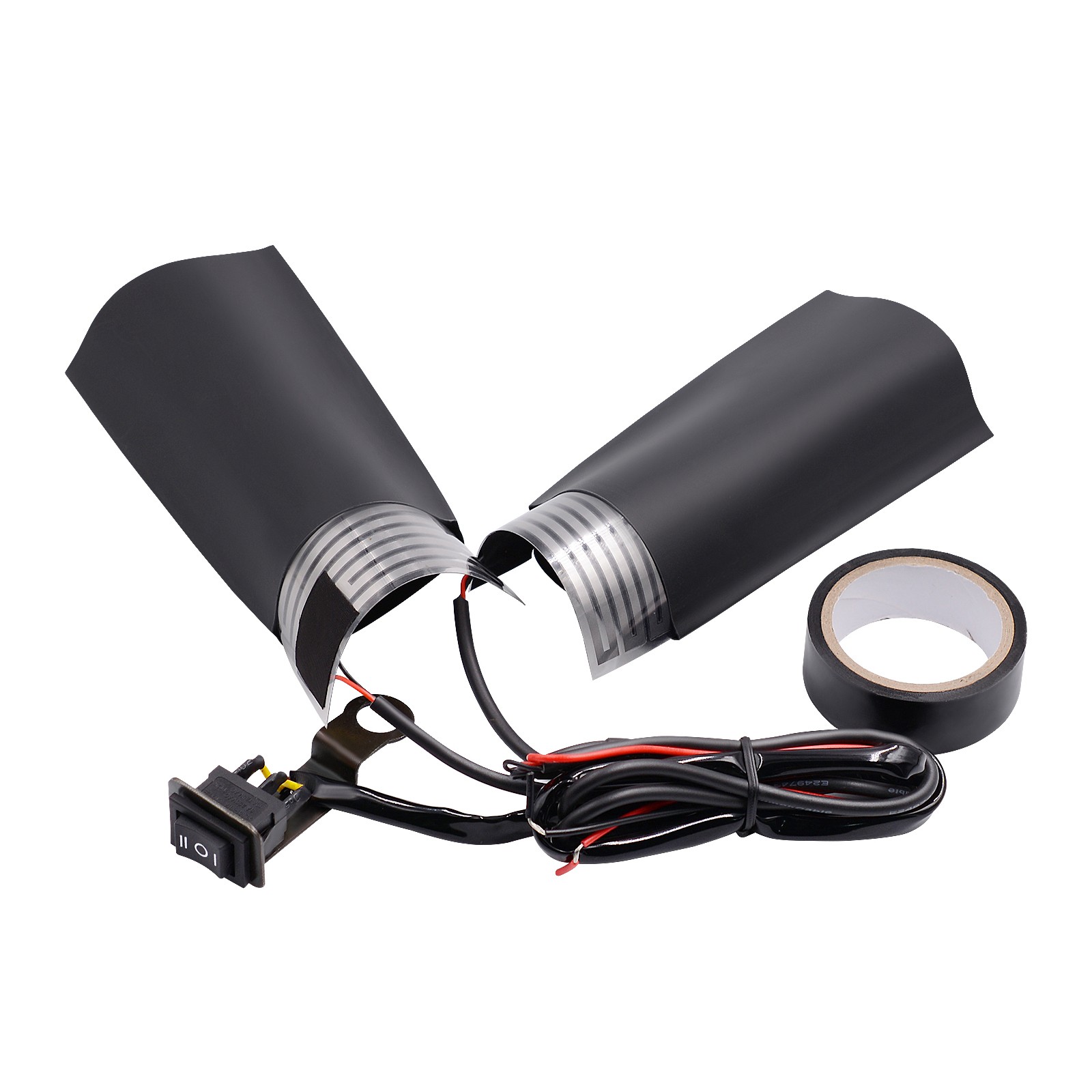 1 Pair Universal Motorcycle Heated Grips Hand Warmer Kit Handlebar Heated Tool