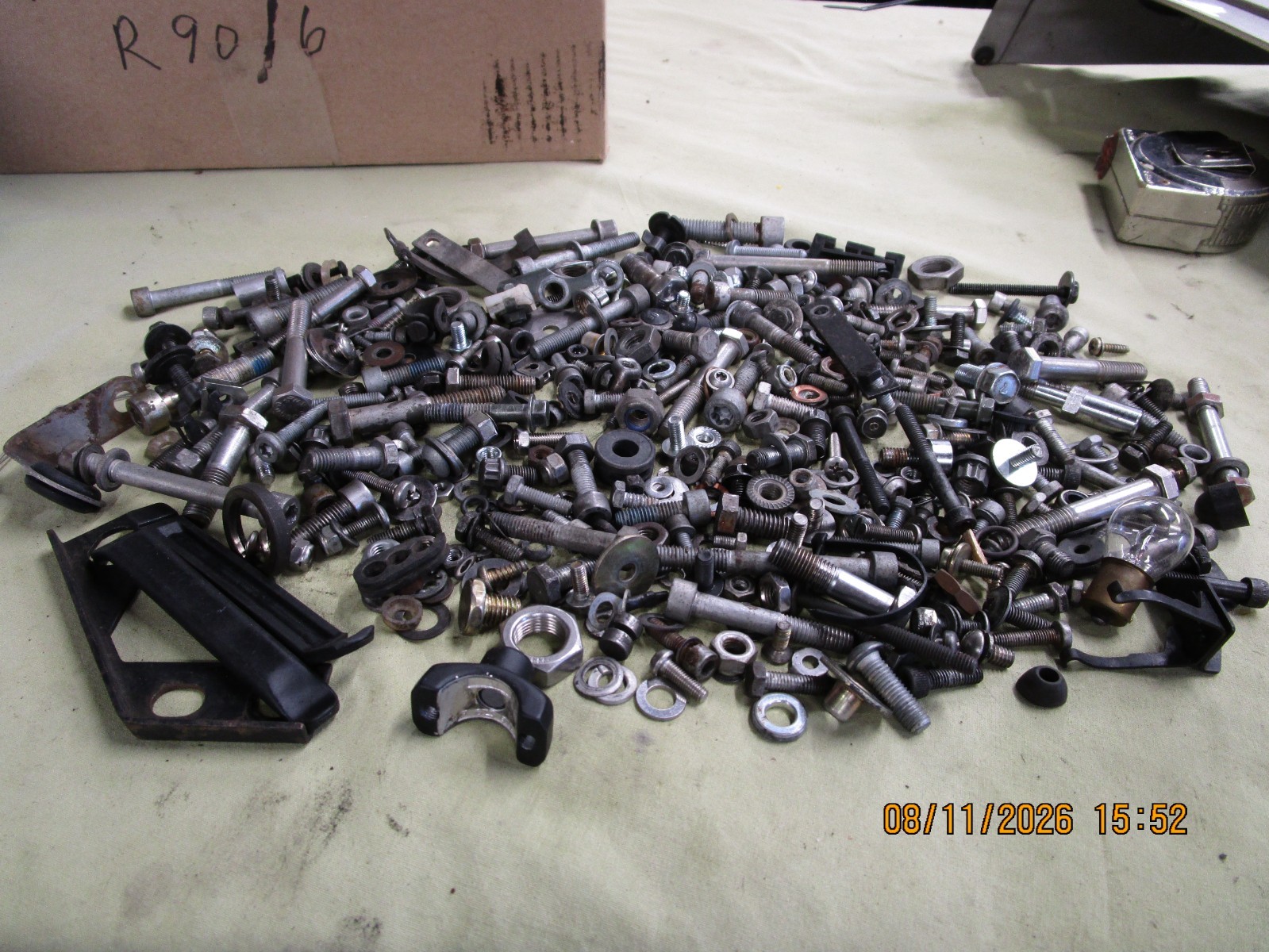 BMW AIRHEAD BOLTS, NUTS, ETC FROM SEVERAL AIRHEAD MOTORCYCLES ~ 6 LB 14 OZ NET