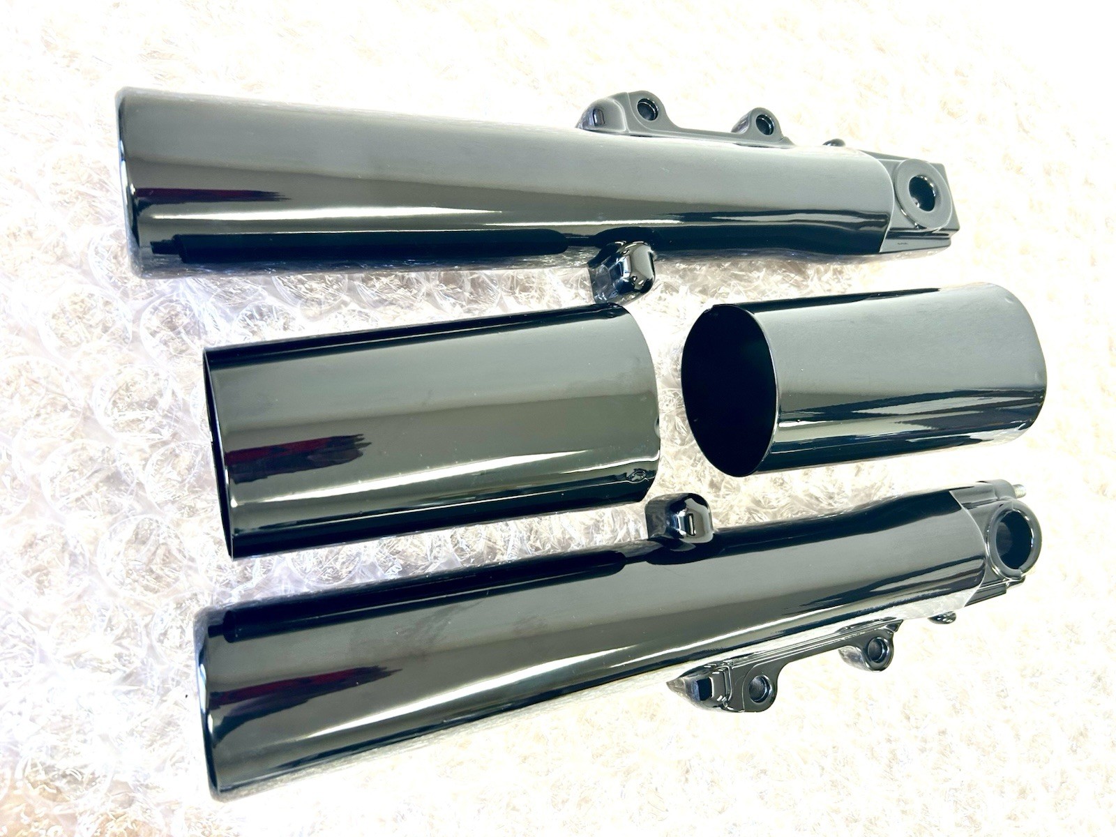 Harley TOURING Road King 2000-13 CUSTOM Black Gloss Fork Legs SLIDER Oem COVERS