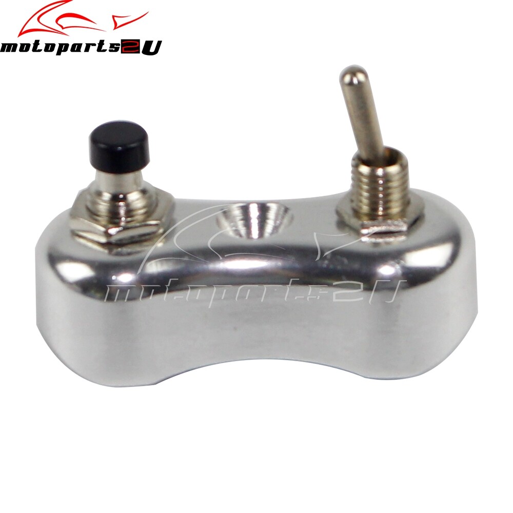 Custom 2 x Momentary Push-Button Toggle Switch Block For 7/8″ or 1″ Handlebars