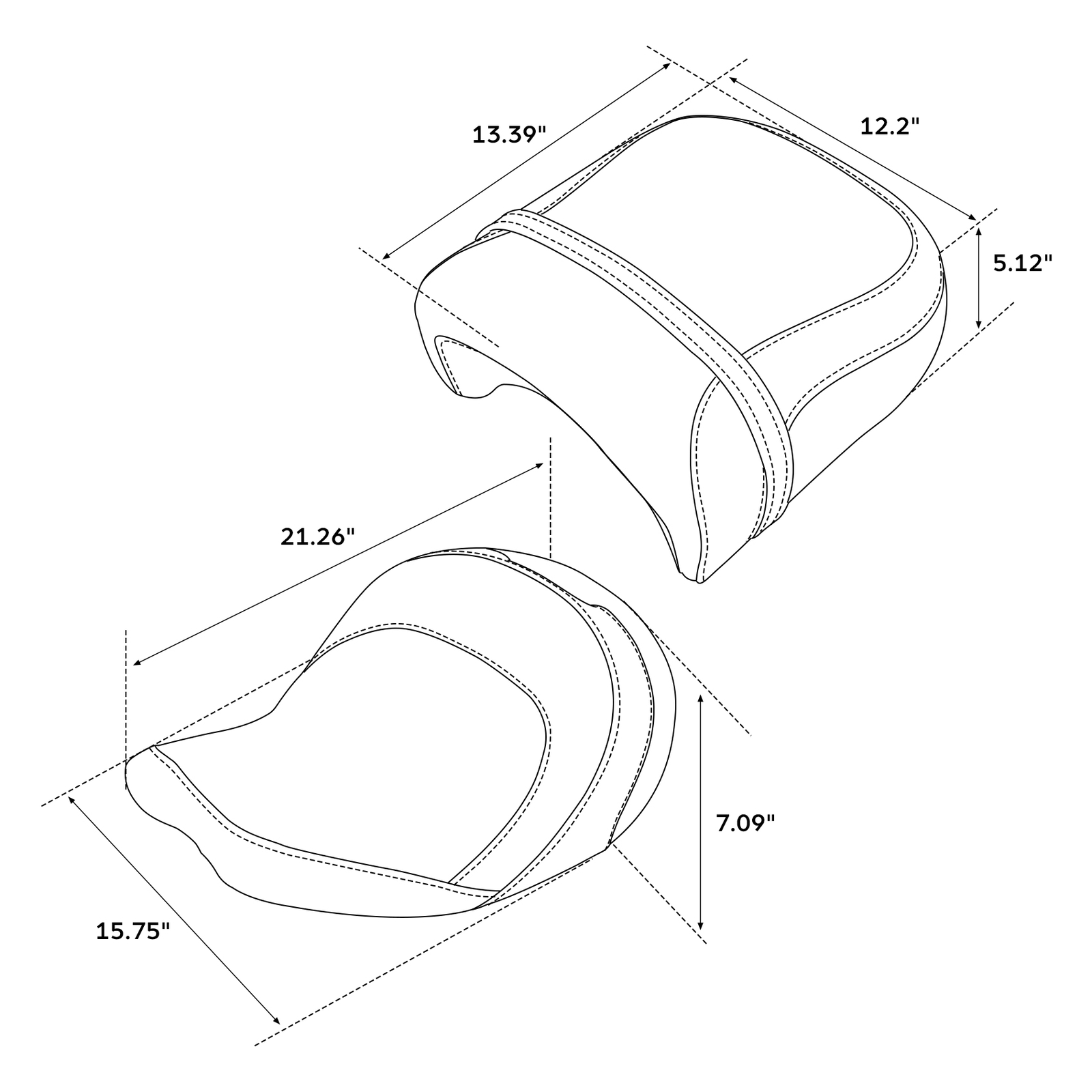 Black Driver & Passenger Seat Fit For Indian Chieftain 2014-23 Chief Dark Horse