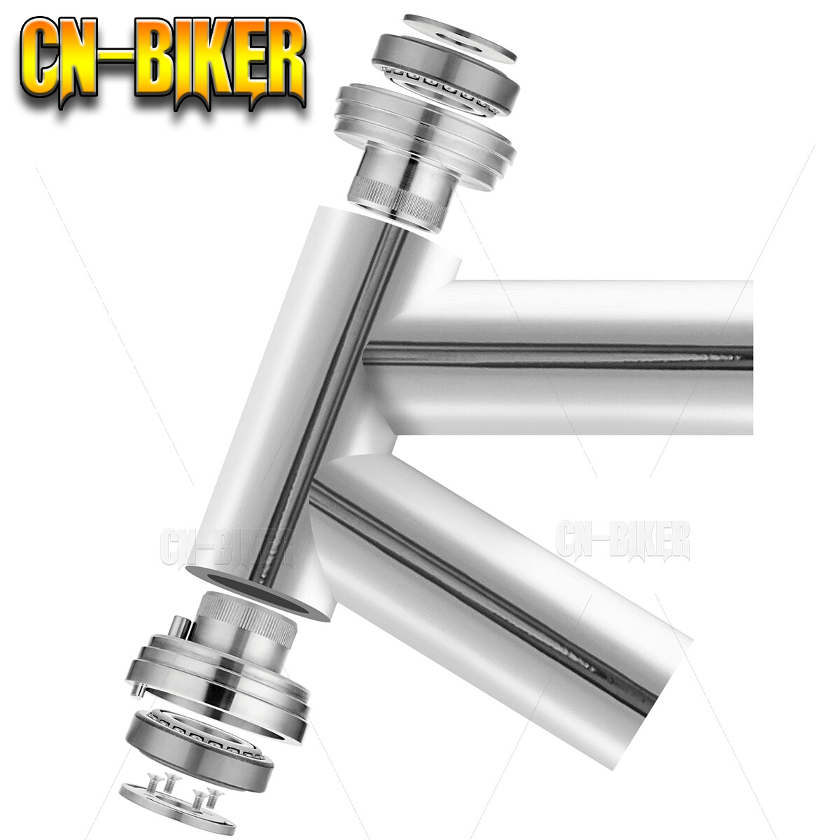 Chrome Bearings Internal Fork Neck Cup Stop Kits Fit 1936+ Harley Chopper Bobber