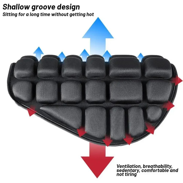 Motorcycle Gel Seat Cushion Comfort Pillow Cover Pressure Relief Universal Pad