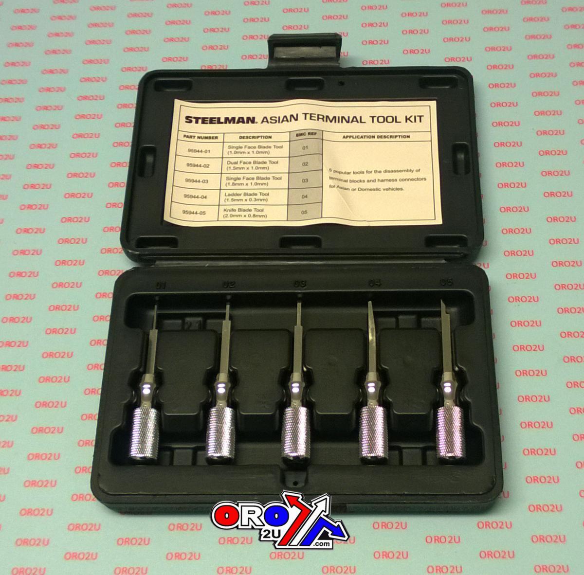 CONNECTOR PIN TOOLS SET/5, K&L 35-9555 ASIAN TERMINAL KIT, KL35-9555