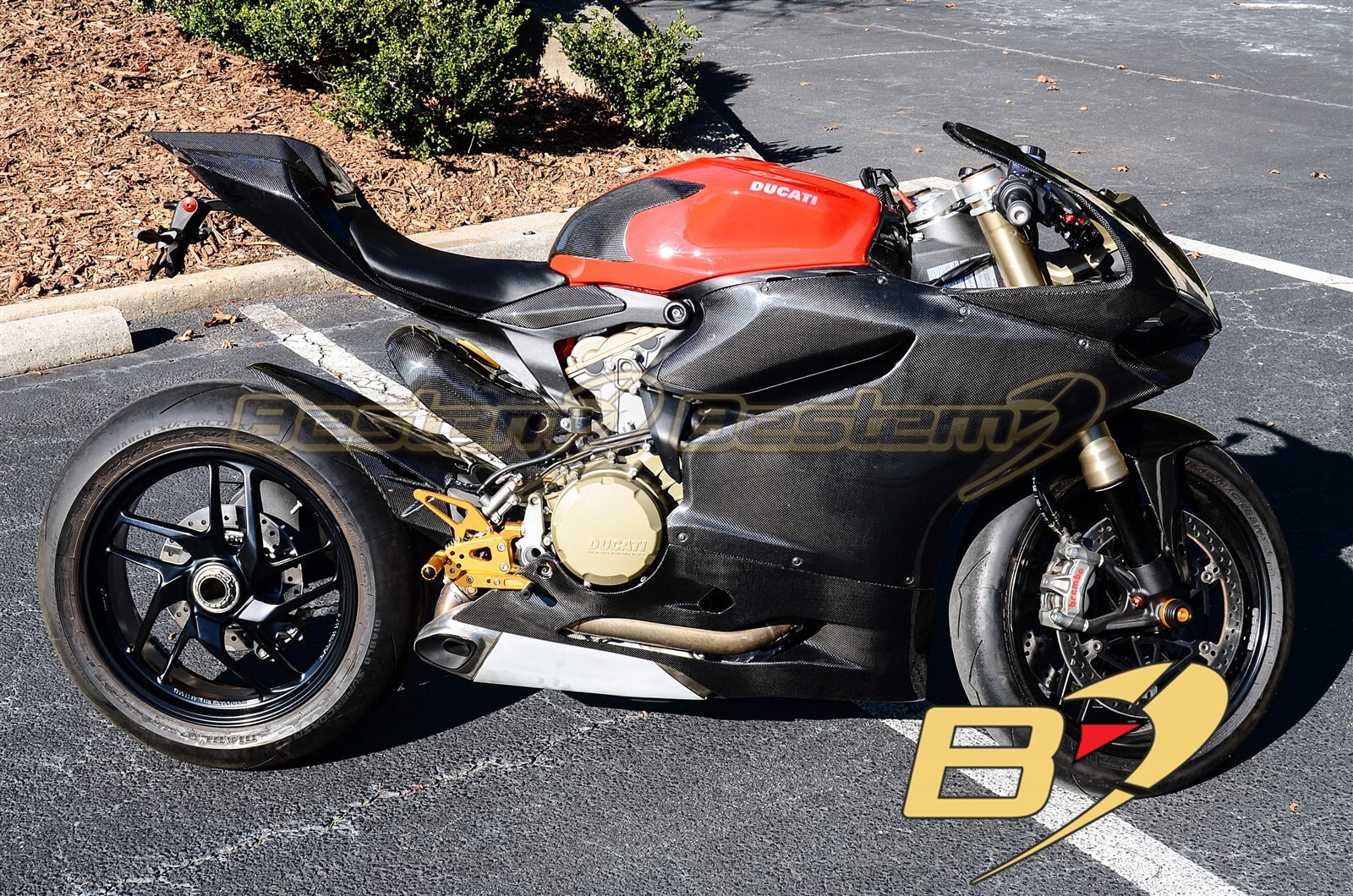 Ducati 899 1199 Panigale Side Fairing Body Panel Side Cover 100% Carbon Fiber