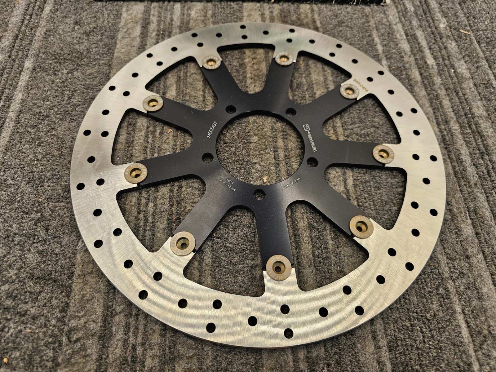 NEWFREN Brake Disc Triumph Street Twin Replacement, Front Brake 303816, 24003457