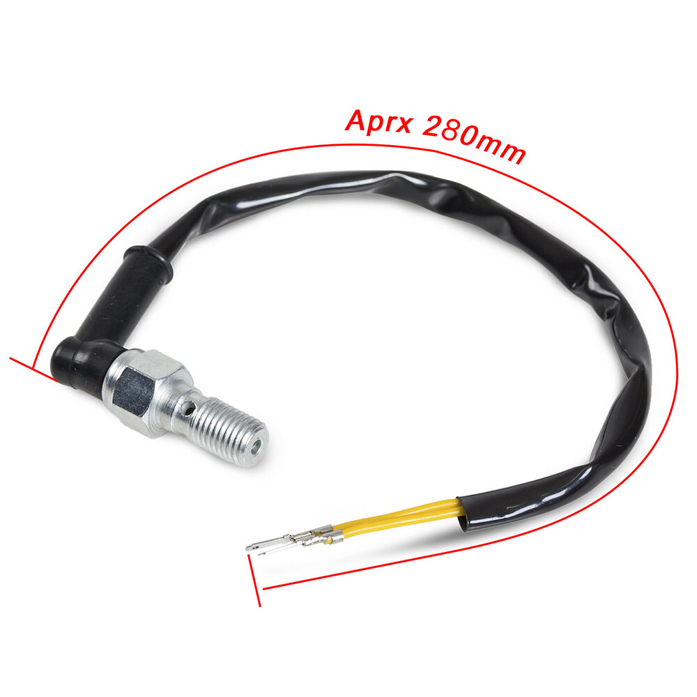 Universal Hydraulic Brake Light Switch Banjo Bolt M10x1.25 Pitch for Motorcycles
