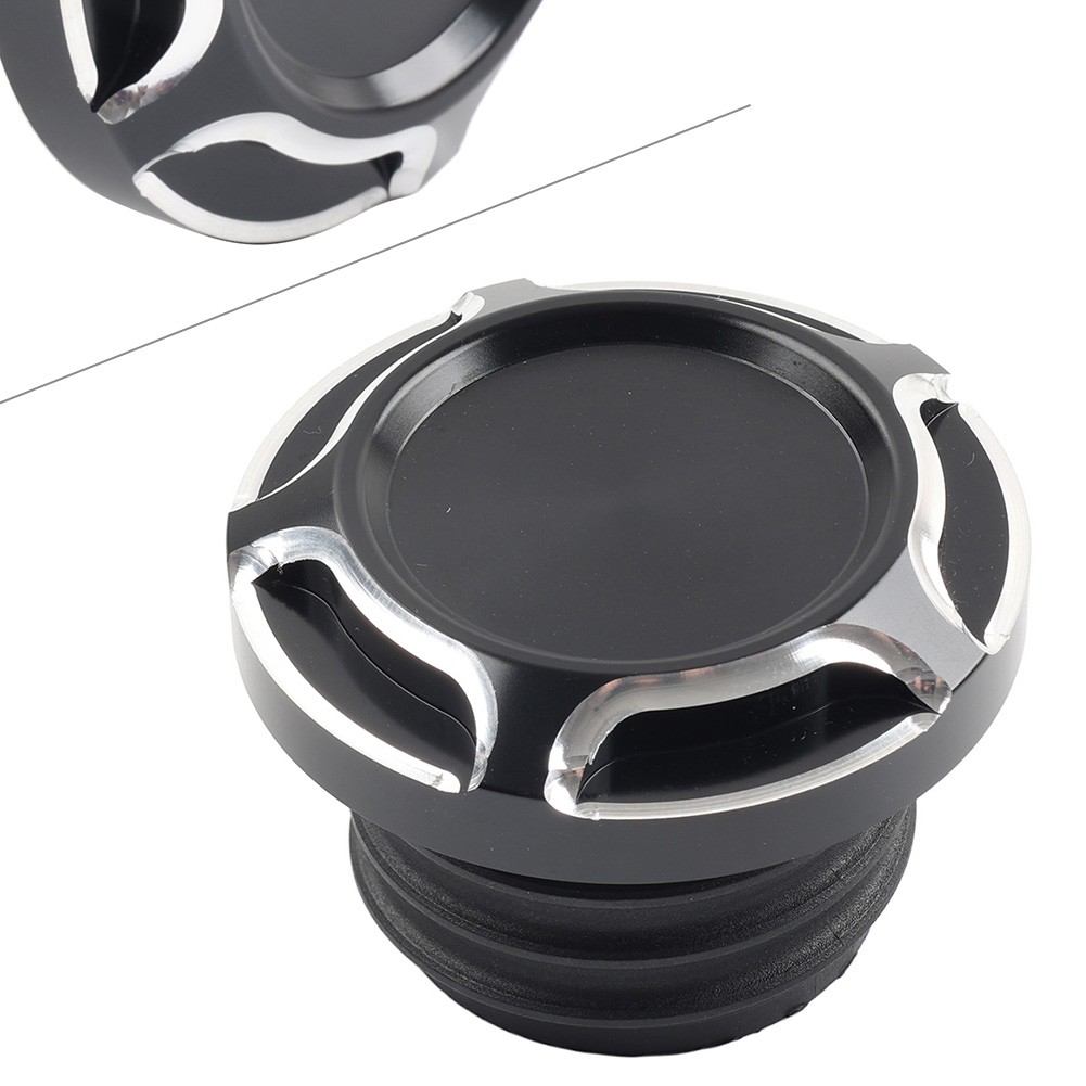 Cut Gas Cap Fuel Tank Right-hand Thread For Harley Dyna Softail Black ab