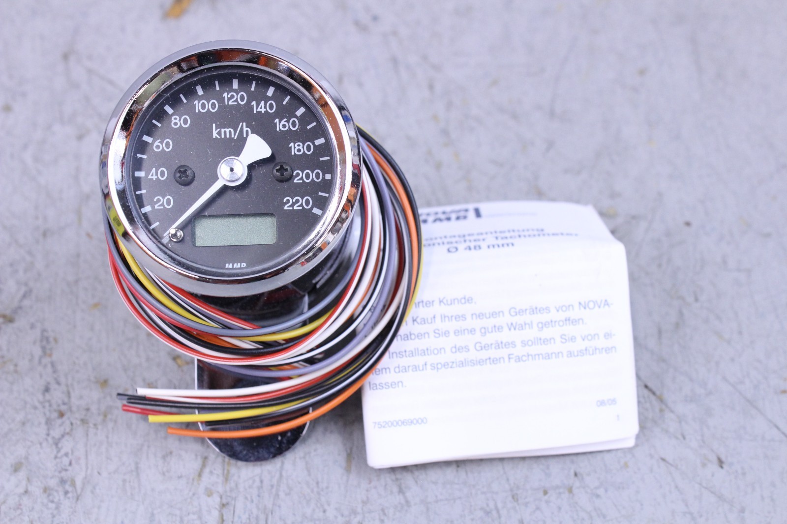 Custom Chrome Nova MMB Mini Speedometer 48mm 220kmh 686337