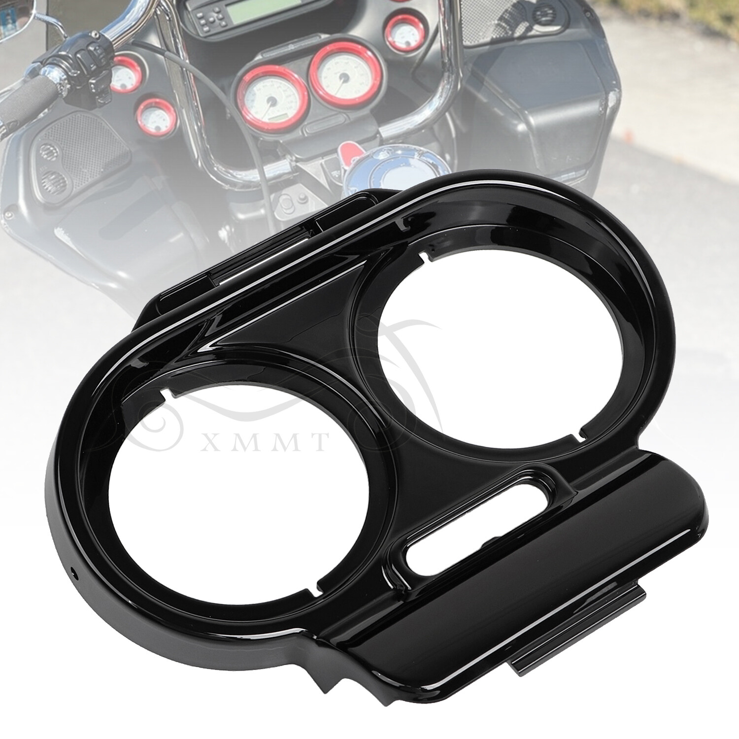 Gloss Black ABS Top Gauge Cover Nacelle Housing For Harley Road Glide 1998-2013
