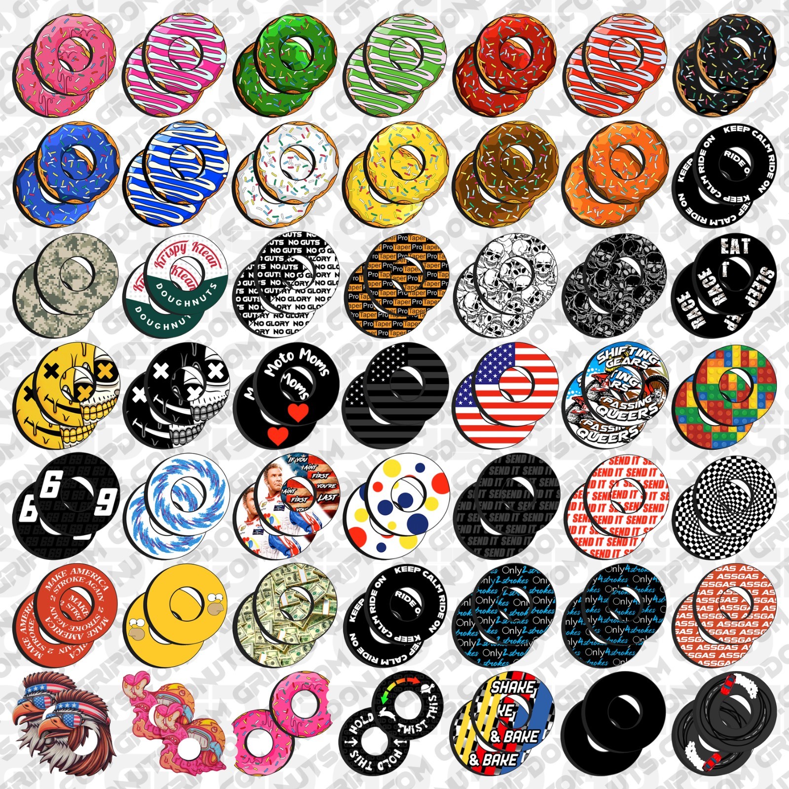 OFFICIAL GripDonuts.com MX Grip Donuts for Dirt Bike Motorcycle BMX – AMERICA