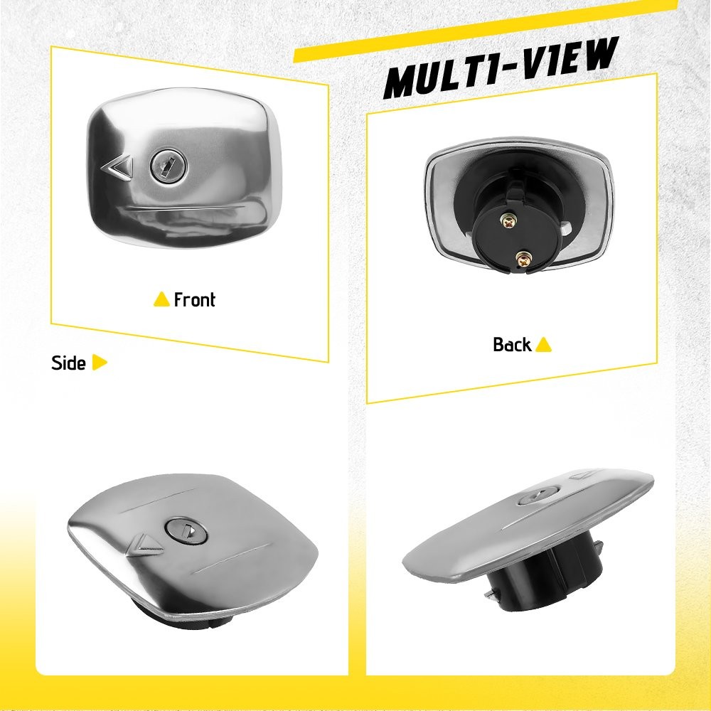 1-10x Fit Suzuki GS750E GS1000G 1980-1981 Fuel Gas Tank Cap Cover Locking Silver