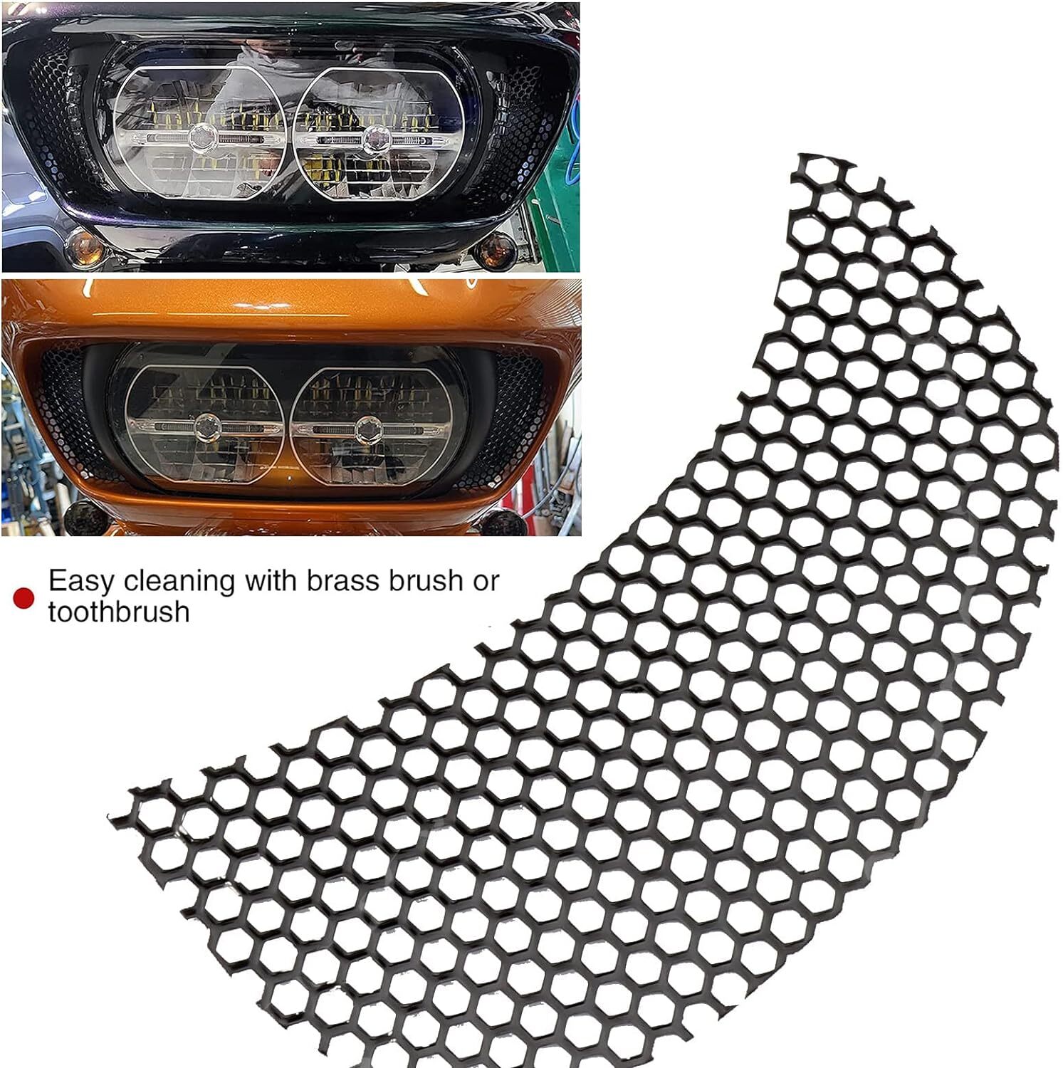 Headlight Mesh Grill Vent Screen Fit For Harley Road Glide FLTR 2015 – 2023