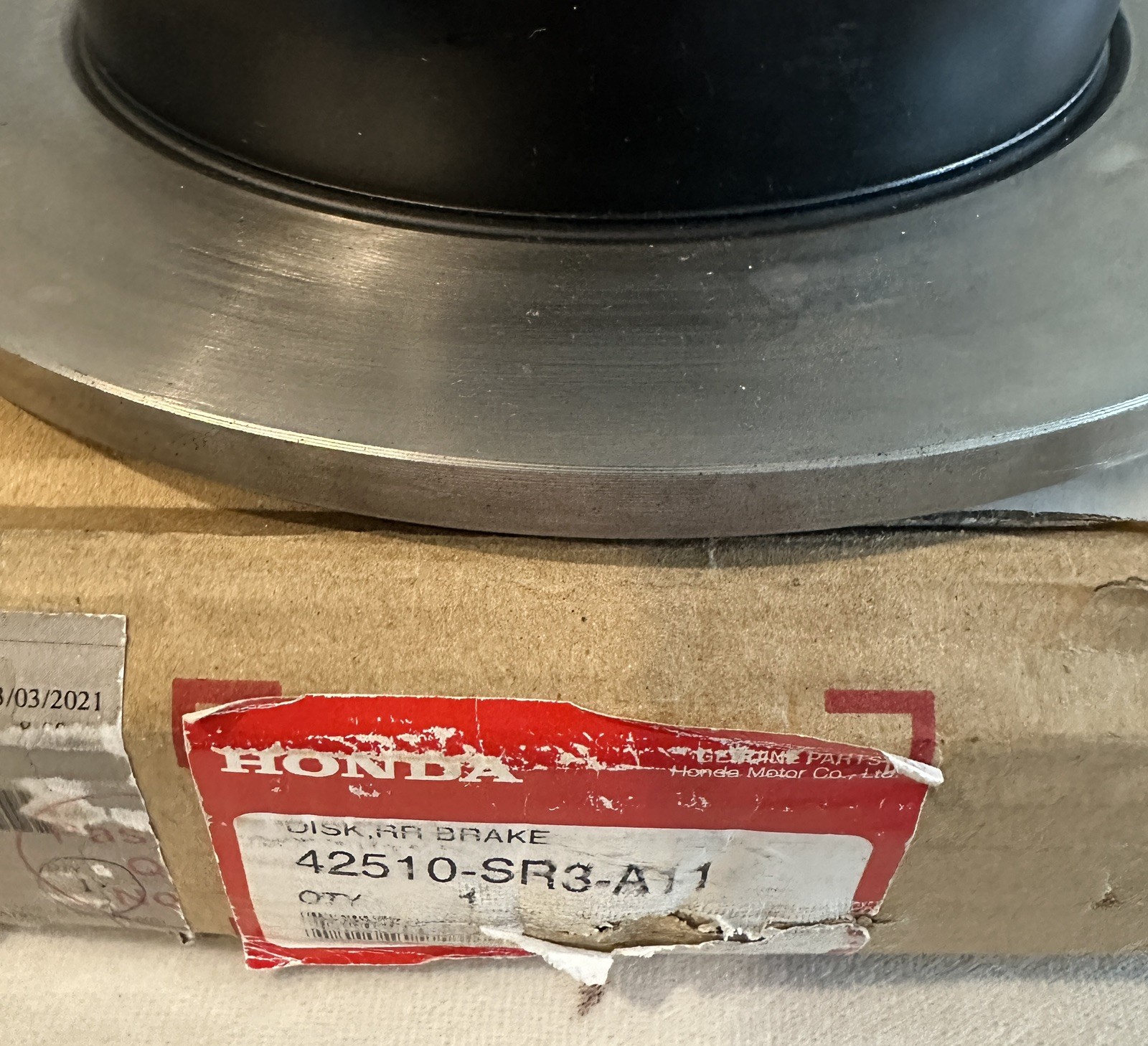 42510SR3A11 OEM factory genuine 1992-2000 Honda Brake Rotors pair 42510-SR3-A11