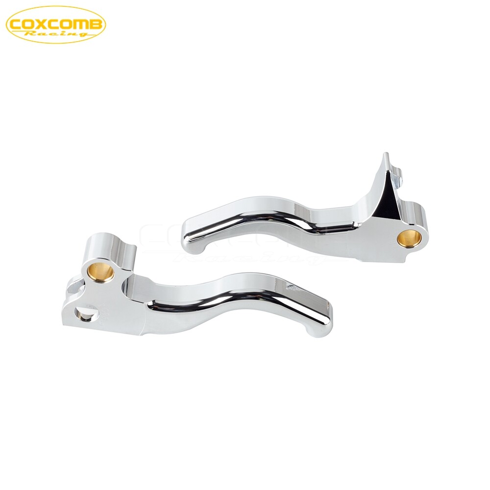 2 FINGER 4.8″ CNC Aluminum Brake Clutch Lever For Harley Dyna Super Glide FXDF