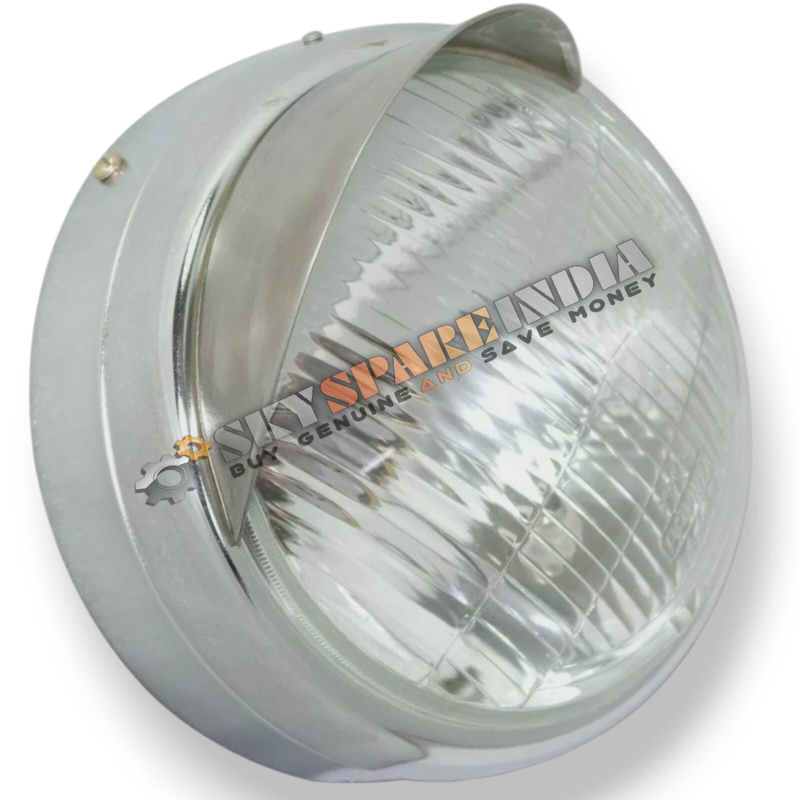 7″ Headlight Headlamp With Peak Fits For Royal Enfield Classic Uce 350/500cc