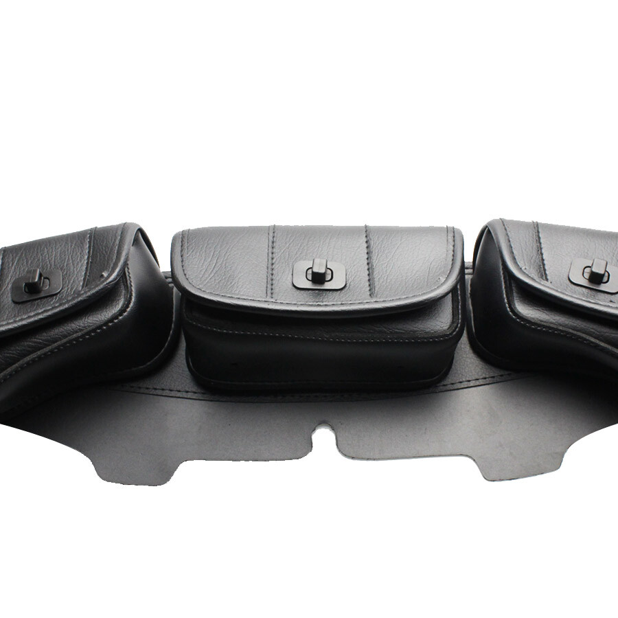 Windshield- Batwing Fairing Storage Pouch Bags 3-Pocket For Harley Touring Glide