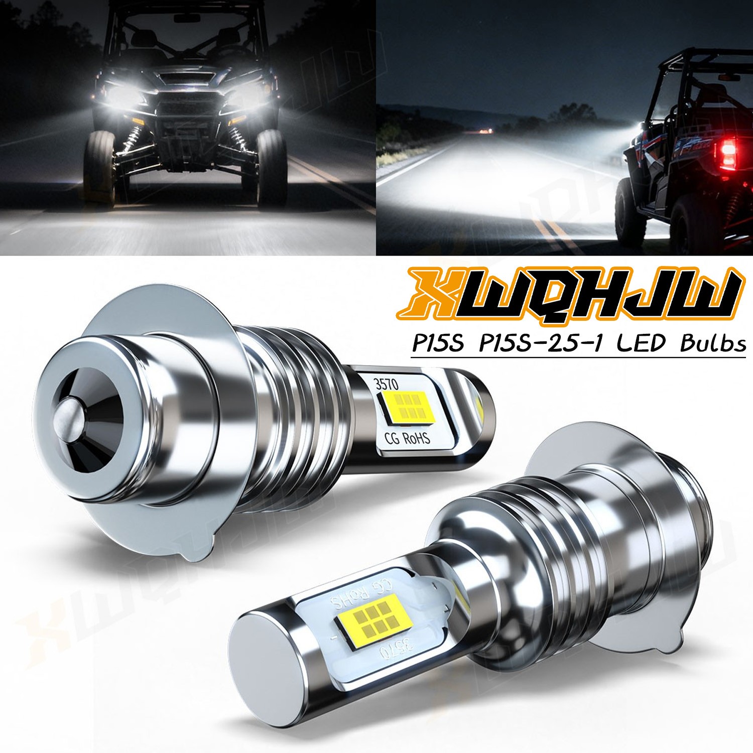 XWQHJW Incandescent P15s-25-1 25W 1151 Headlight Bulbs Replacement Scooter…