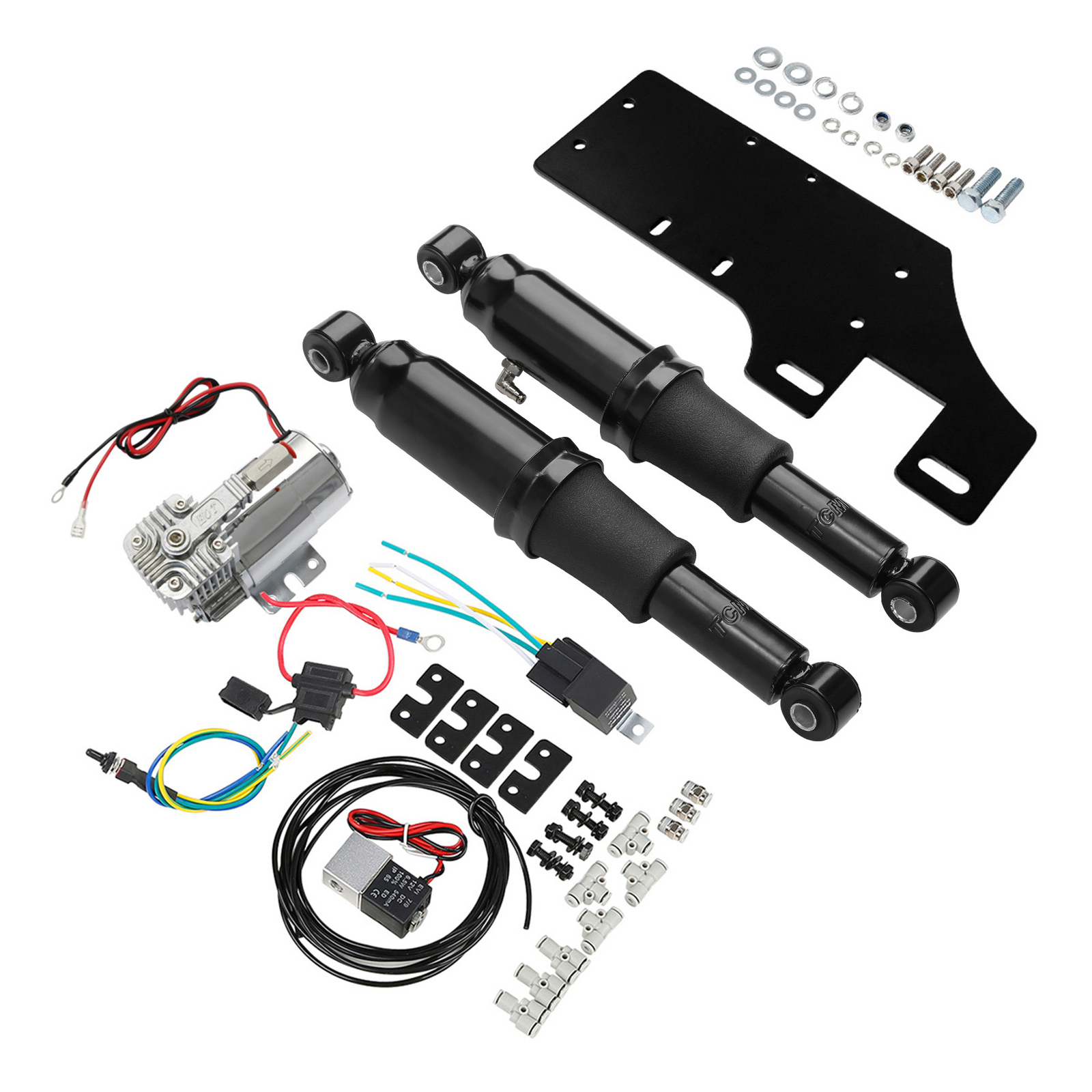 Rear Air Ride Suspension Kit Fit For Harley Touring Road King 1994-2023 2022 US