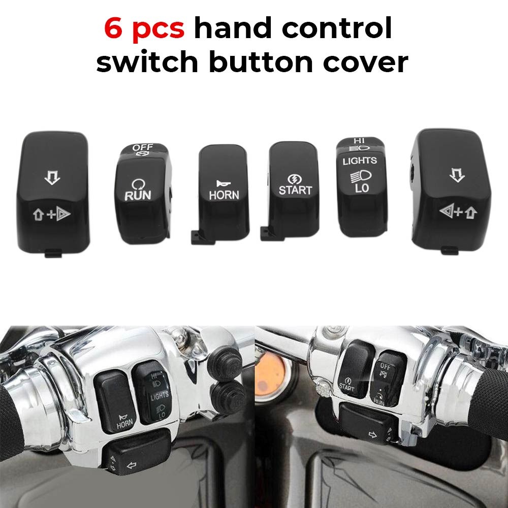 Hand Control Switch Housing Button Cover Cap Black For Harley Touring 1996-2013