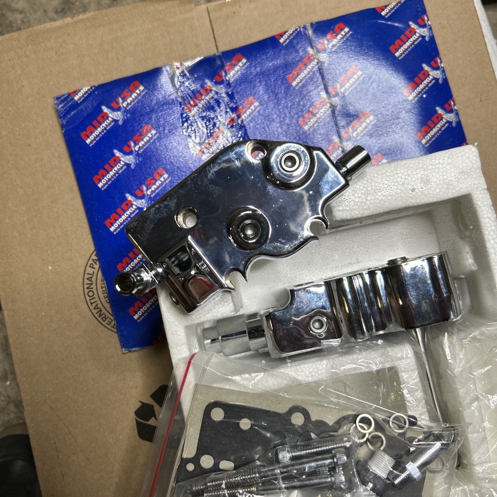 Mid USA 67088 V-Factor Chrome Oil Pump Harley Evolution 92-99 OE 26053-92