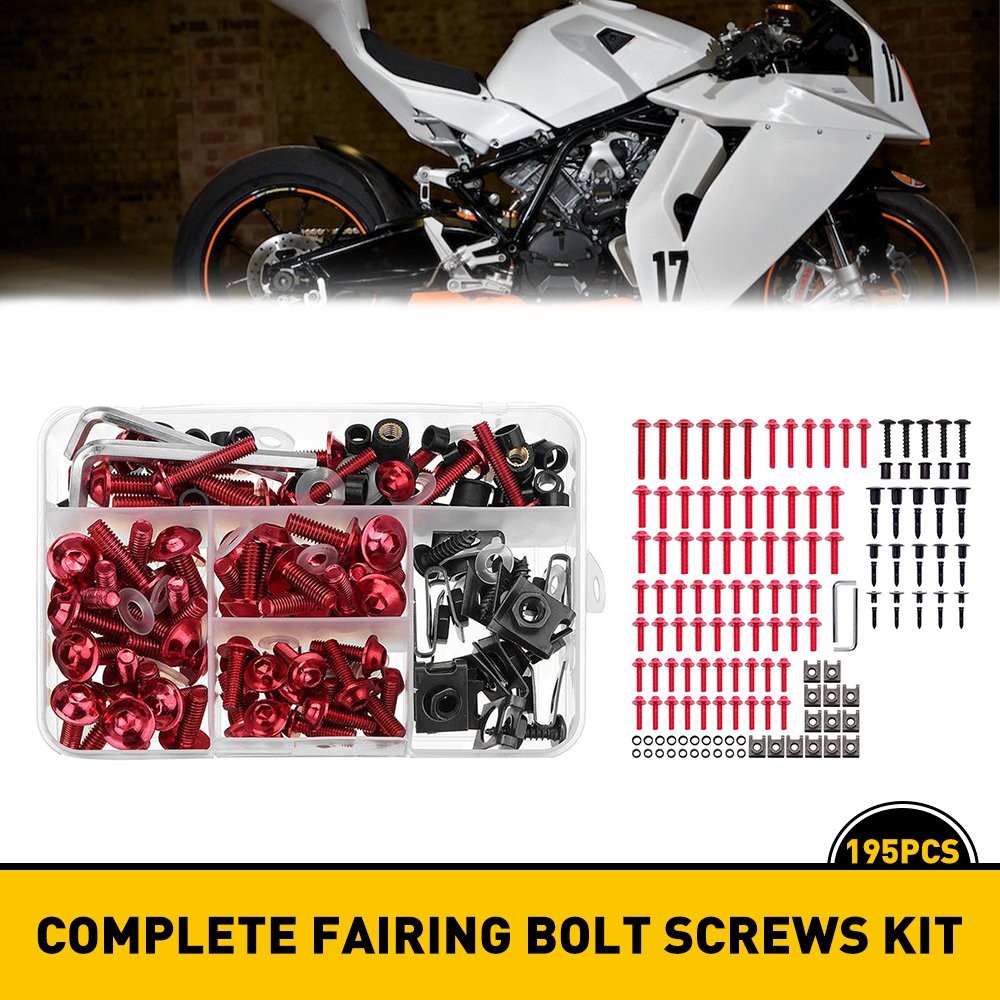 1/2Set Universal Bolts Fairing Complete Kit Bodywork Fasteners Screw Scooter Mot