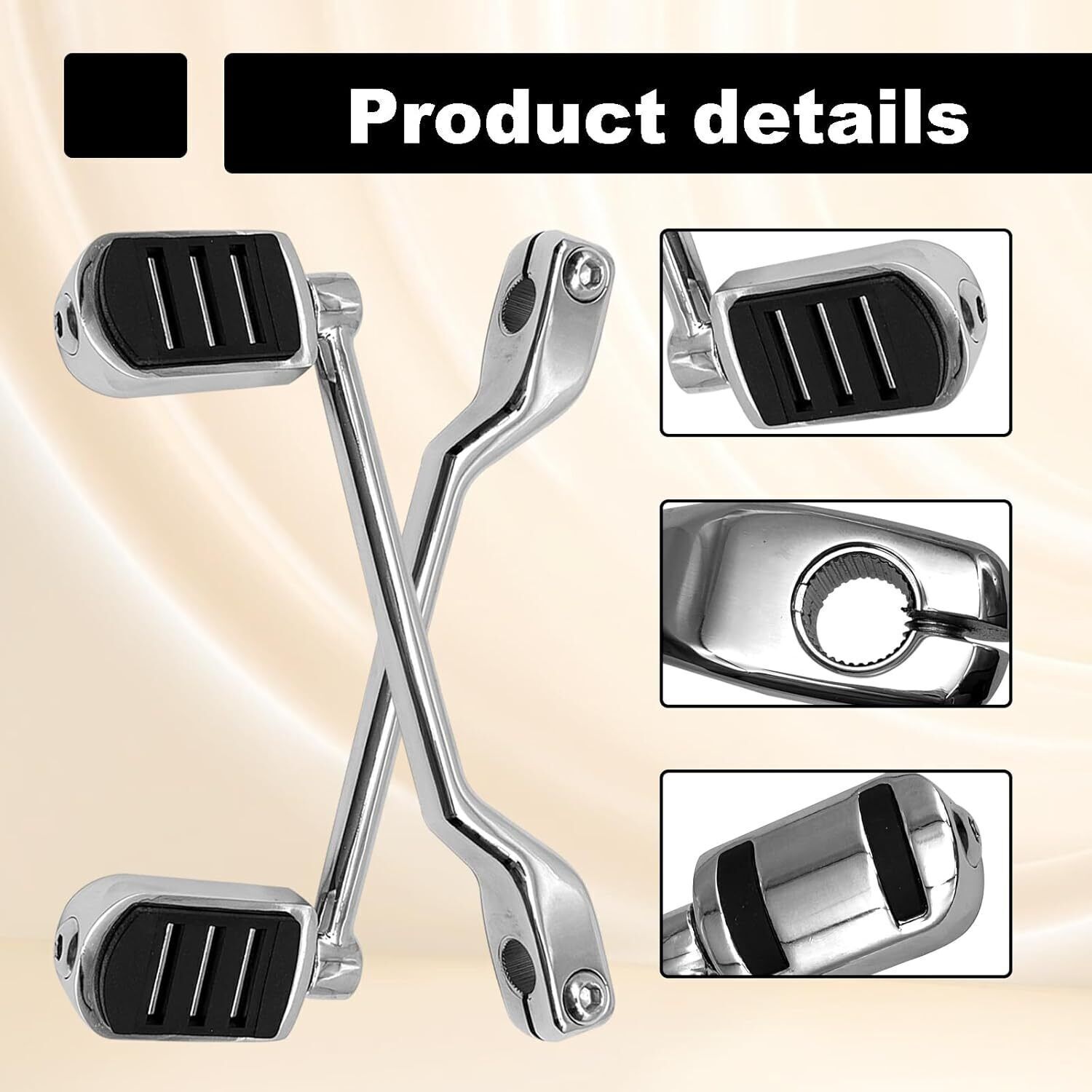 2x Chrome Gear Heel Toe Shift Lever Shifter Pegs Fit For Road King Glide Softail