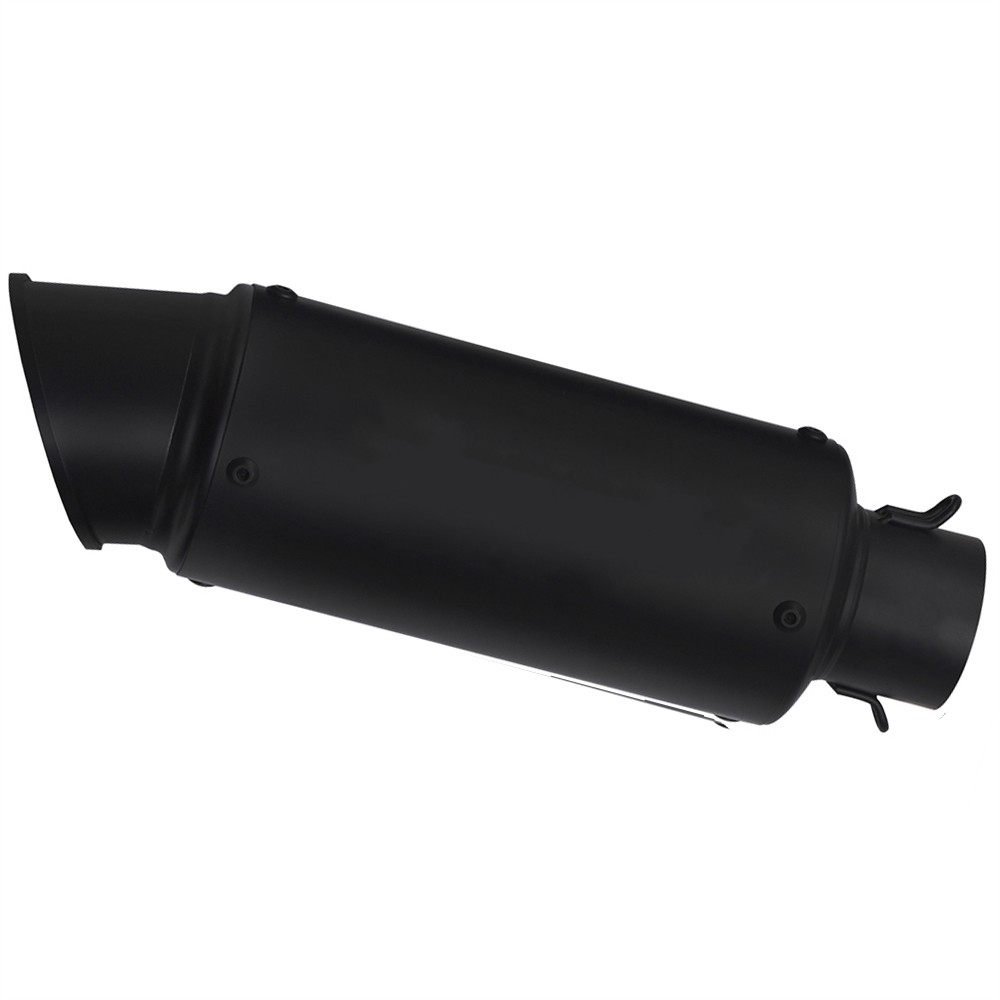 Bolt-on 51mm 2″ Universal Motorcycle Black Exhaust Muffler Pipe Tail Tip