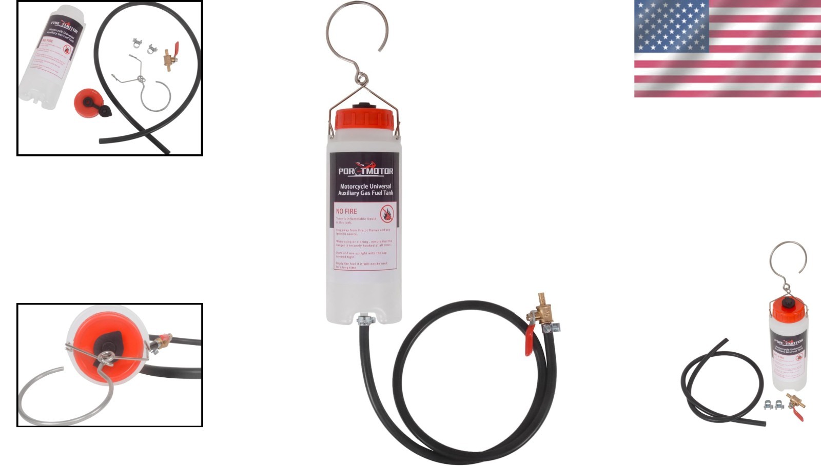 Lightweight Metal 500ml Auxiliary Fuel Tank for Motorcycle Maintenance & Tuning