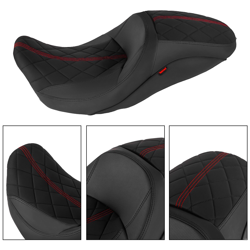 Comfort Driver Passenger Gel Seat Cushion For Harley Touring 2009-2023 Models