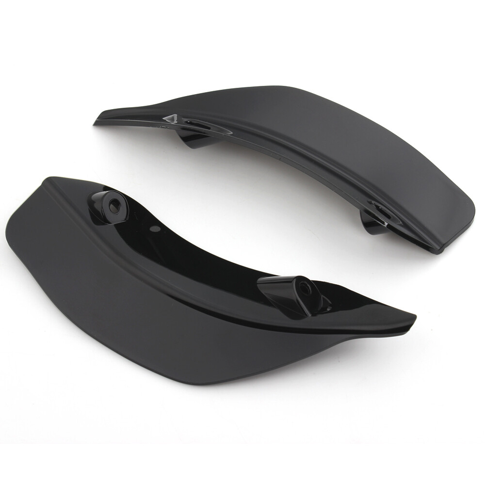 Black Side Wings Upper Fairing Wind Air Deflector for Harley Road Glide 2015-21