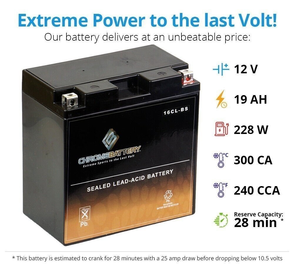 YB16CL-B PWC Jet Ski Battery for BRP SEA-DOO, Honda, Kawasaki, Yamaha, Polaris