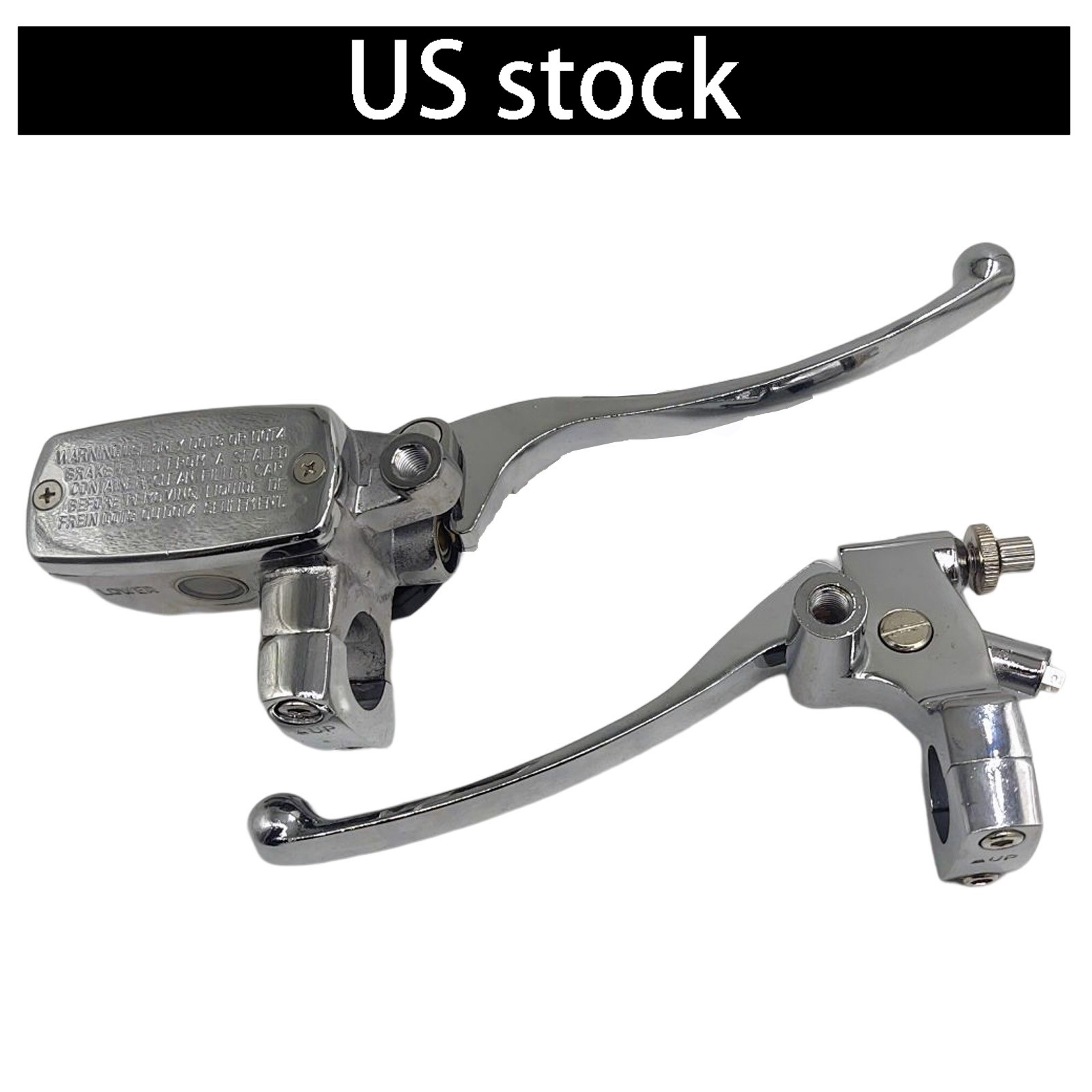 US 1″ Motorcycle Handlebar Hydraulic Brake Master Cylinder Clutch Lever Chrome