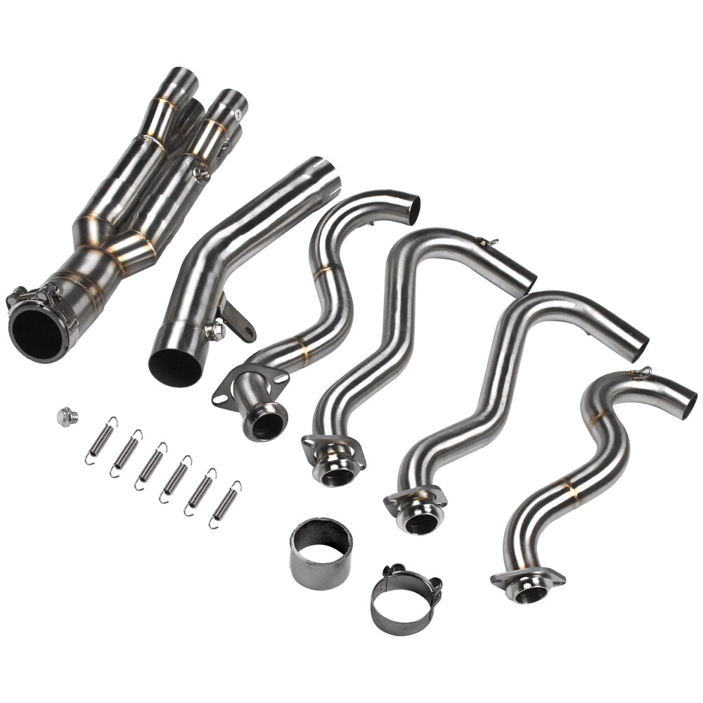 For Kawasaki Ninja ZX6R 2009-2022 Full System Header Exhaust Front Mid Link Pipe