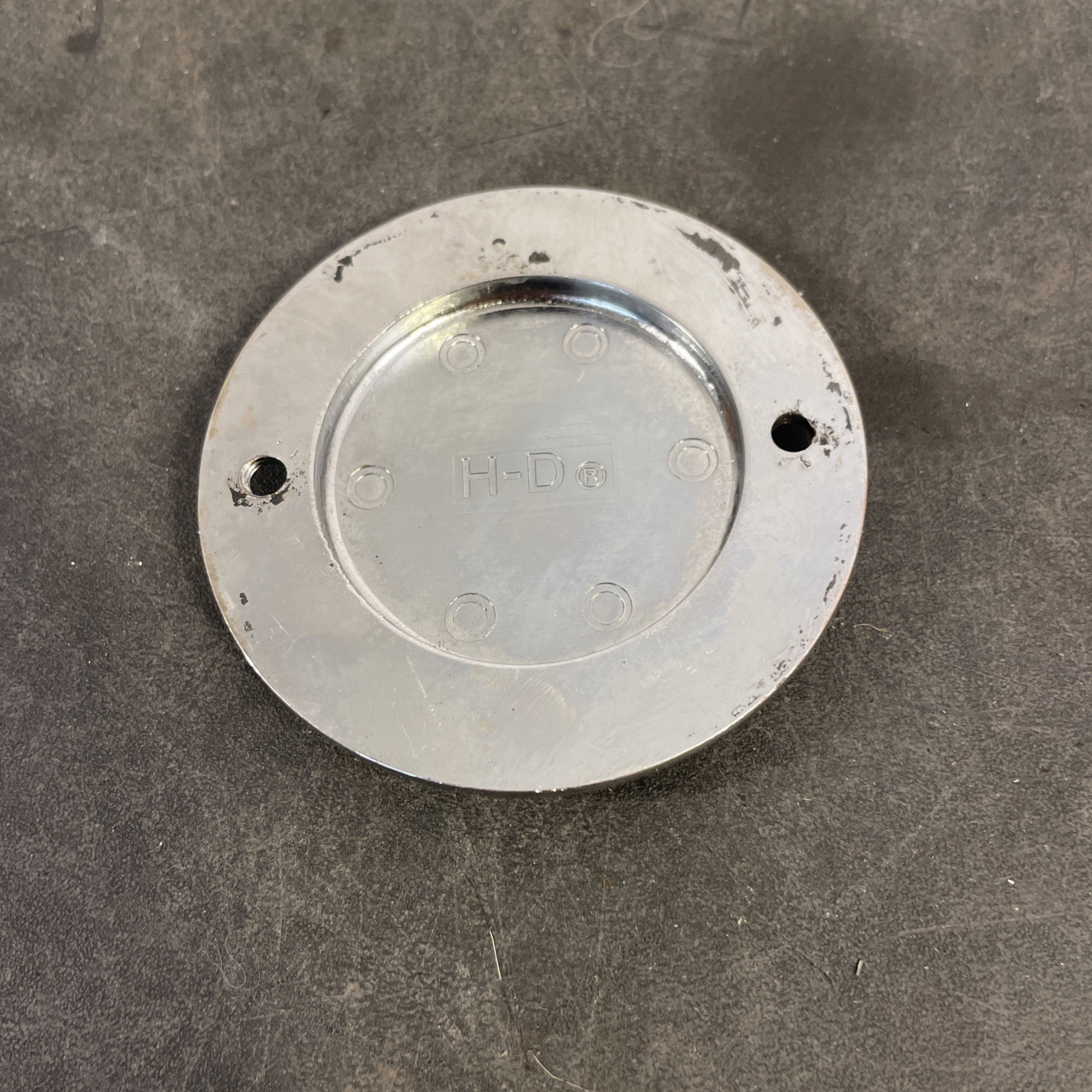 Willie G Points Cover- Harley Davidson Chrome 2 Hole Points Timing Cover Used