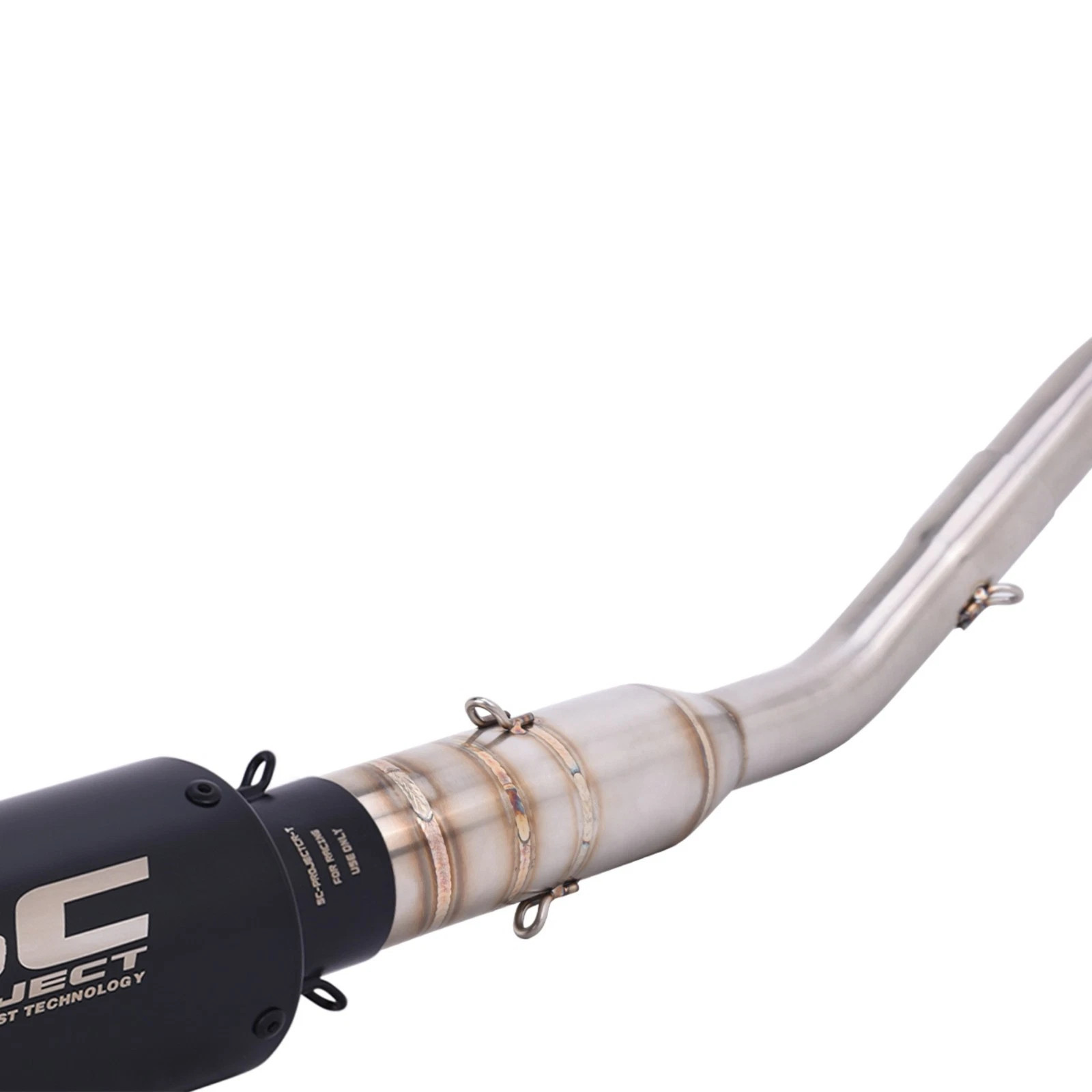 For Kawasaki Z125 Pro 2013-24 Black Full Exhaust System Header Pipe Muffler