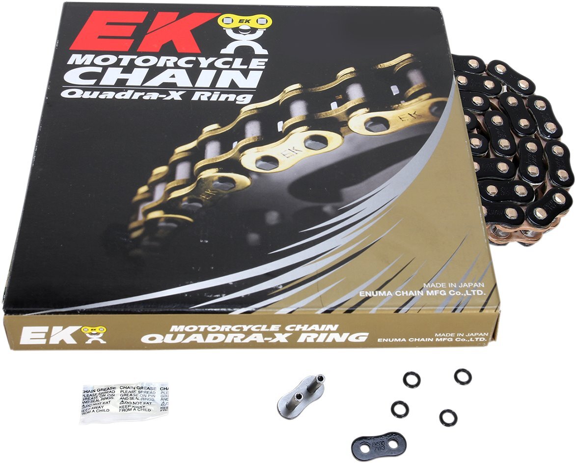 EK 530 ZVX3 Black/Gold Sportbike Chain 150 Links (530ZVX3-150KG)