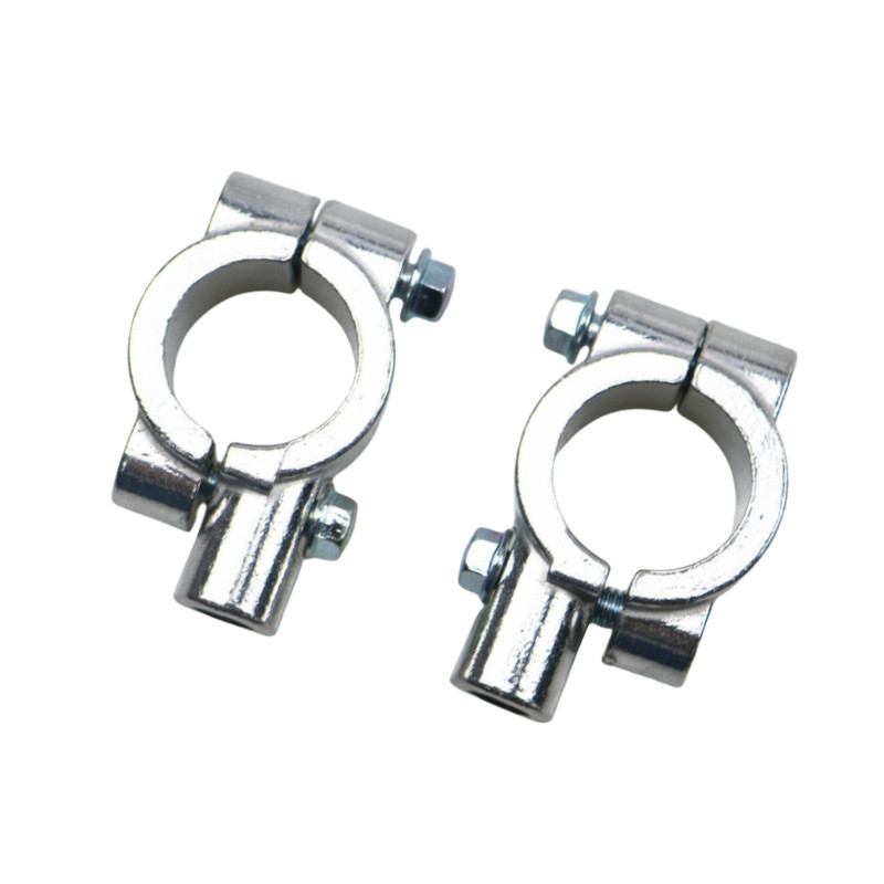 Silver 1″ 25mm Handlebar 8mm Mirror Clamp Mount Adapter For Cruiser Cafe Racer