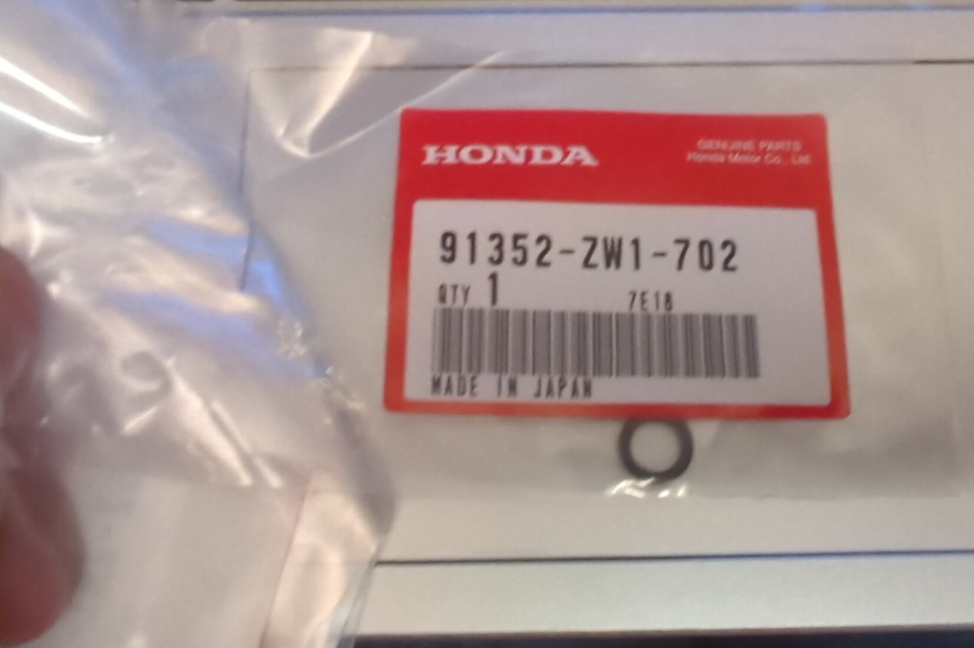 1~Genuine Honda Marine 91352-ZW1-702 O-Ring OEM New Factory Boat Parts