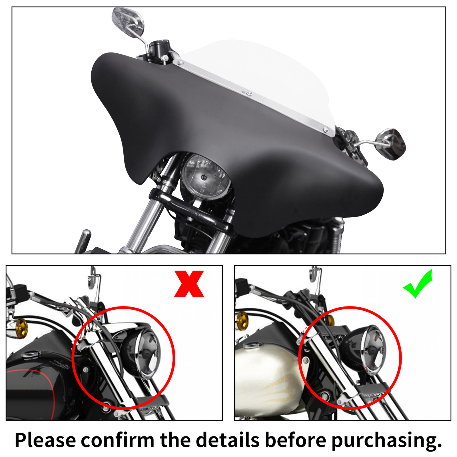 Batwing Fairing & Windshield Fit For Harley Road King Softail Heritage Classic