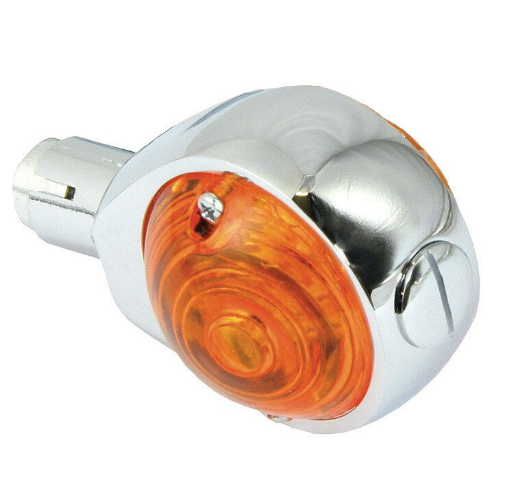 Motorcycle Bullseye Bar End Indicator Chrome Finish 22Mm Bar Fitment Single Unit